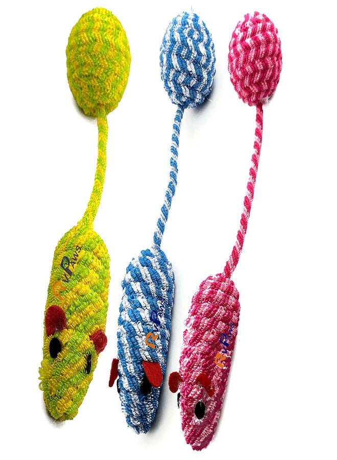 Pups&Pets ألعاب قطط إبداعية من السيزال من Pups&Pets، فأر مزيف قطيفة - قد يختلف اللون (عبوة من قطعتين) - Image 3